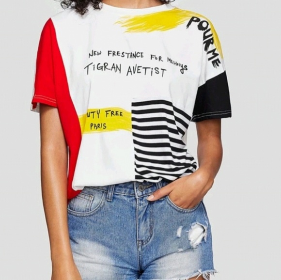 New with tags chic multicolored shirt 🎉🎊HP🎉🎊 - Picture 3 of 8